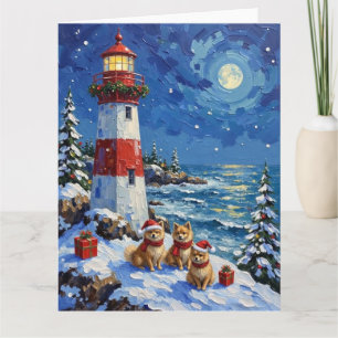 Cartão Farol de Natal Pomerânia Férias