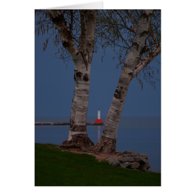 Cartão Farol de Petoskey (Frente)