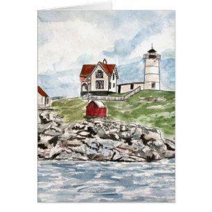 Cartão Farol Maine de Neddick do cabo