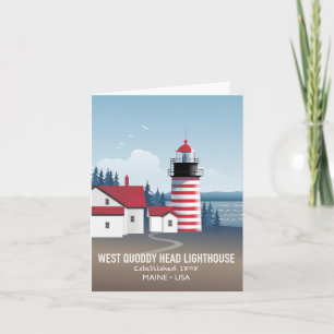 Cartão Farol West Quoddy Head