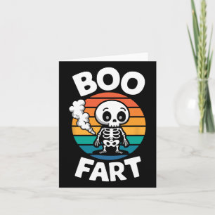 Cartão Fart Engraçado Fazendo Esqueleto Para O Halloween