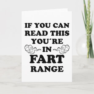 Cartão Fart Range Engraçado Dizendo Divertido Sentindo Pr