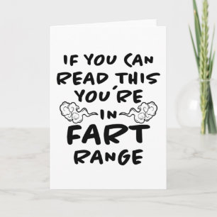 Cartão Fart Range Engraçado Dizendo Divertido Sentindo Pr