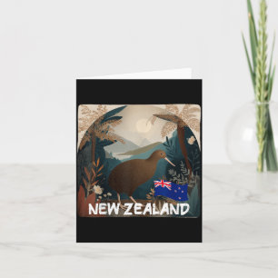 Cartão Farto Disfarce de Animal Kiwi da Nova Zelândia