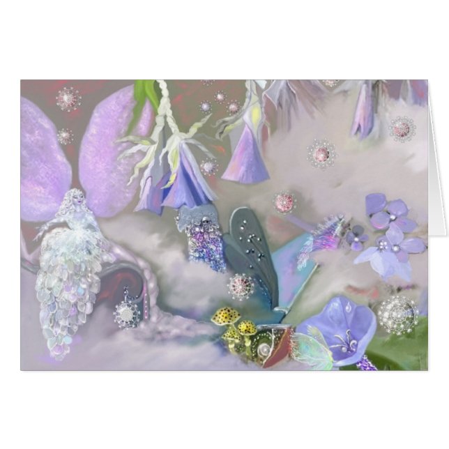 Cartão Fary in Her Small World, carta (Frente Horizontal)