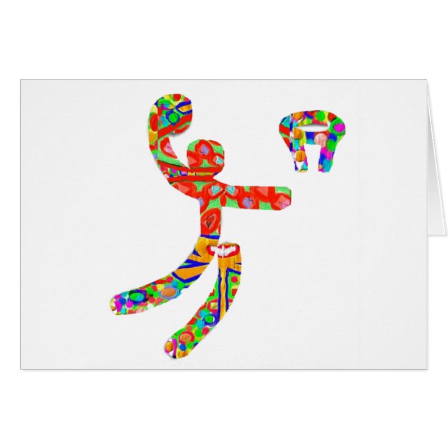 Cartão Fãs da bola da cesta do basquetebol (Frente Horizontal)