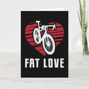 Cartão Fat Bike Fat Love Bike Biker MTB ciclando Fatbike