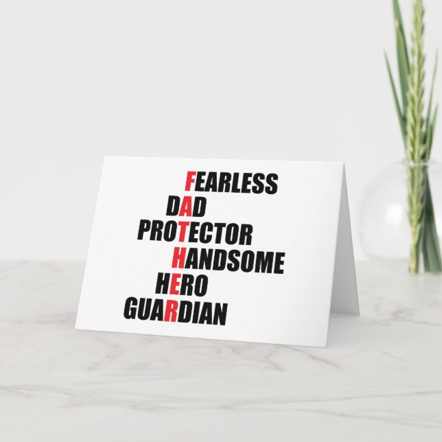 Cartão Father Acrostic (Frente)