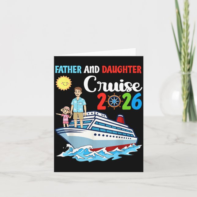 Cartão Father &amp; Daughter Cruise 2026 Family Vacation  (Frente)