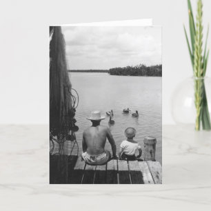 Cartão Father and Son, Marco Island, Florida, 1966