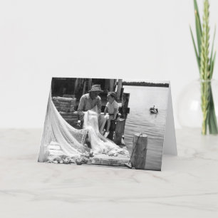 Cartão Father and Son, Marco Island, Florida,1966