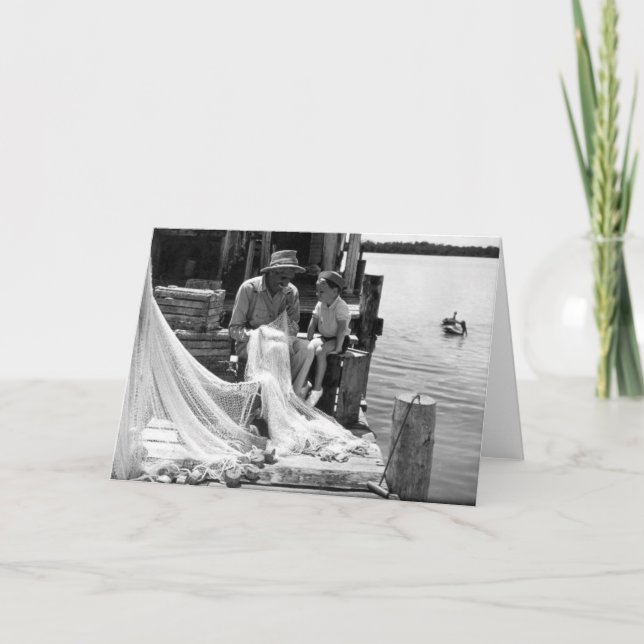 Cartão Father and Son, Marco Island, Florida,1966 (Frente)