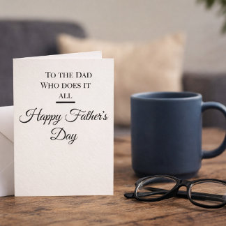 Cartão Father’s Day Card for Dad Minimal Elegant