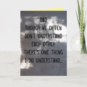 Cartão Father’s Day Card—Understanding