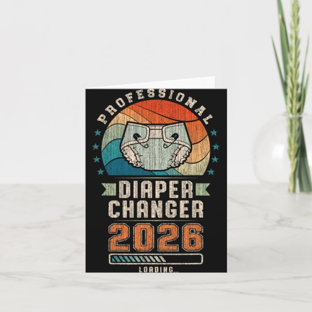 Cartão Father To Be Future Daddy, Expecting Dad 2026 Diap (Frente)