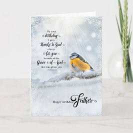 Cartão Father's Birthday 1 Corinthians Christian Verse