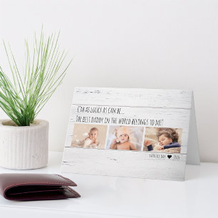 Cartão Father's Day Best Daddy Belongs To Me Multi Photo