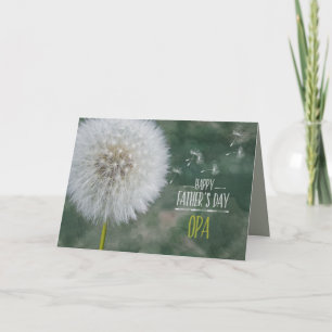 Cartão Father's Day Best Opa Dandelion Wishes