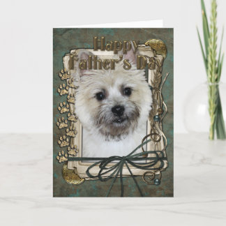 Cartão Fathers Day - Cairn Terrier - Teddy Bear