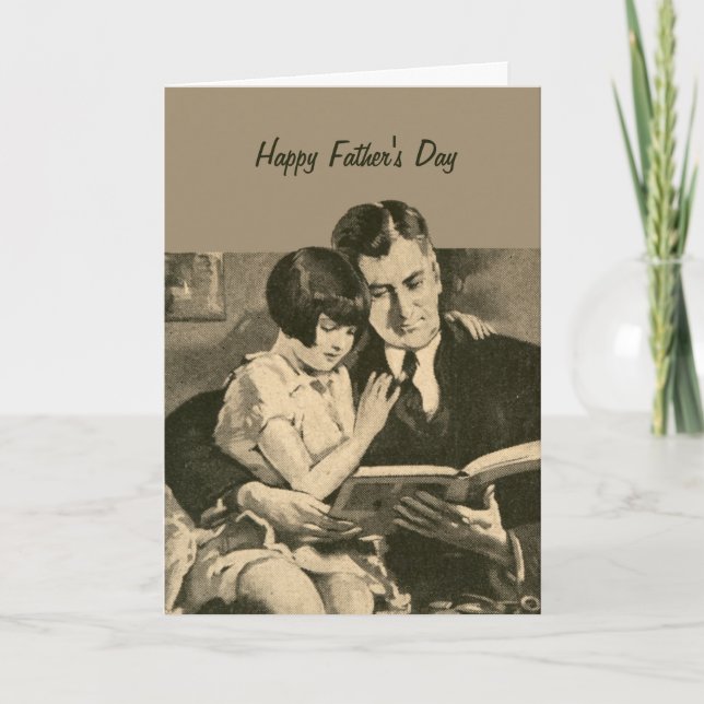 Cartão Father's Day Card Daughter Vintage 1920s (Frente)