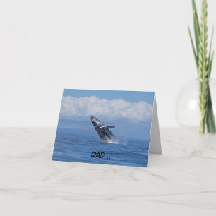 Cartão Father's Day card featuring breaching whale