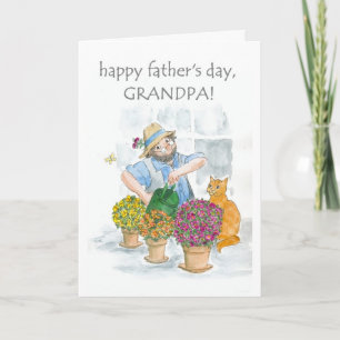 Cartão Father's Day Card for a Grandfather - Gardener