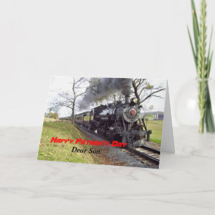 Cartão Father's Day card, for Son, steam train
