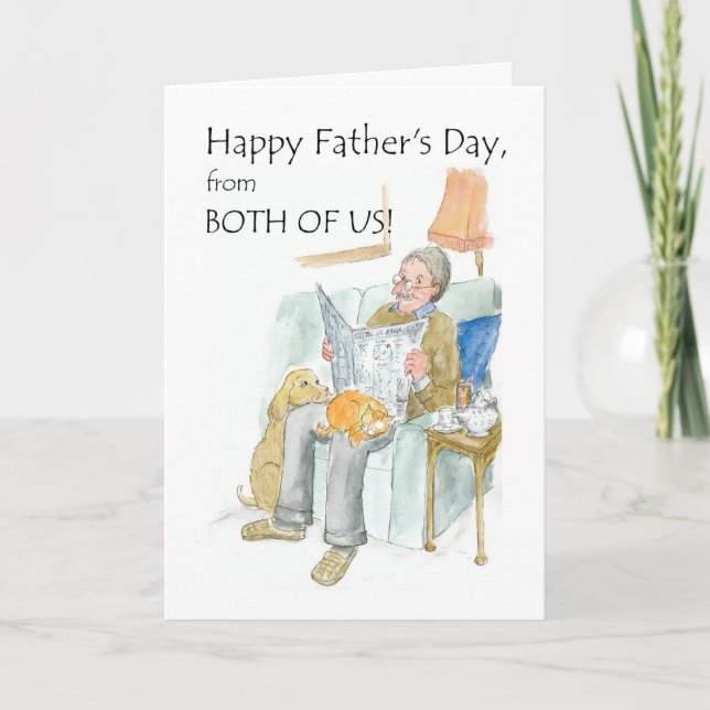 Cartão Father's Day Card 'from Both of Us' (Frente)
