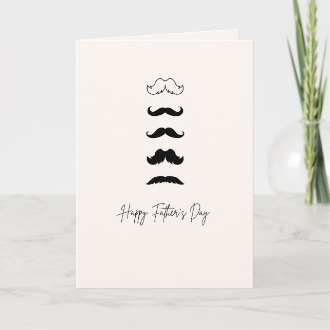 Cartão Father's Day Card Mustaches Card (Frente)