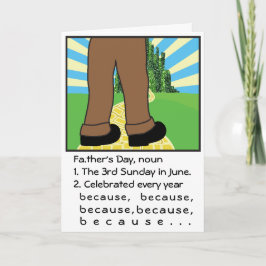 Cartão Father's Day Card/Personalize Because Because