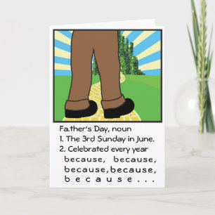 Cartão Father's Day Card/Personalize Because Because