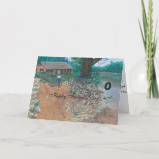 Cartão Father's Day Card River Cabin