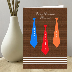 Cartão Father's Day Card -- Ties for Dad