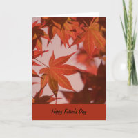 Father's Day Card, vibrant maple leaves