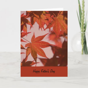 Cartão Father's Day Card, vibrant maple leaves