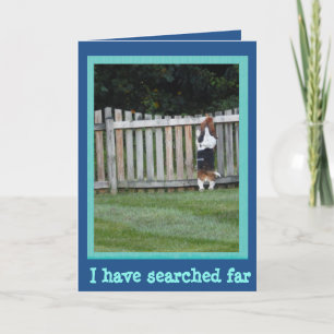 Cartão Father's Day Card with Basset Hound