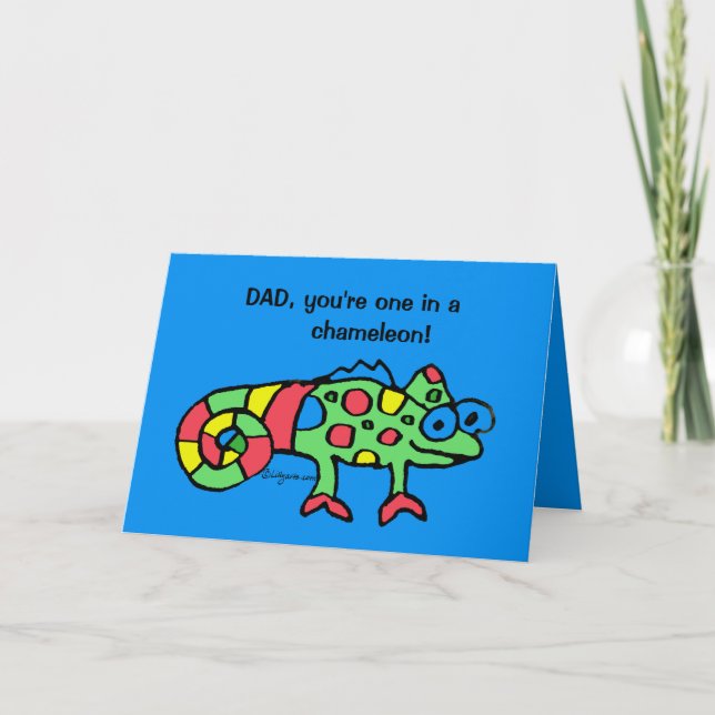 Cartão Father's Day Chameleon Card (Frente)