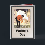 Cartão Father's day - Cleaning a fish for supper<br><div class="desc">Customizable card, change the cover sentiment and the inside greeting. Designed specially for boys and blokes.</div>