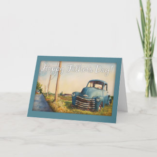 Cartão Father's Day, Dad, Blue Truck