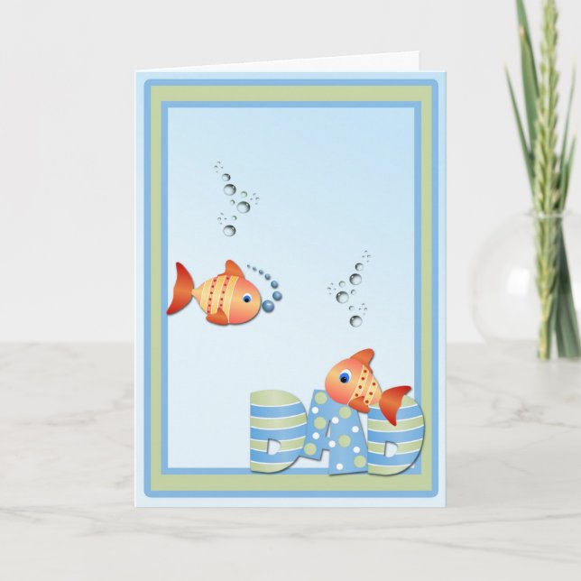 Cartão Father's Day Fish Card (Frente)