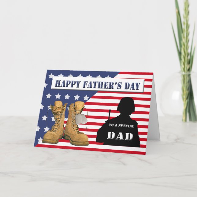 Cartão Father's Day for Military Dad (Frente)