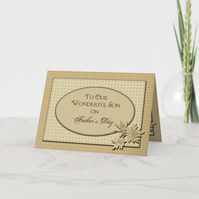 Cartão Father's Day - For Our Son (Frente)