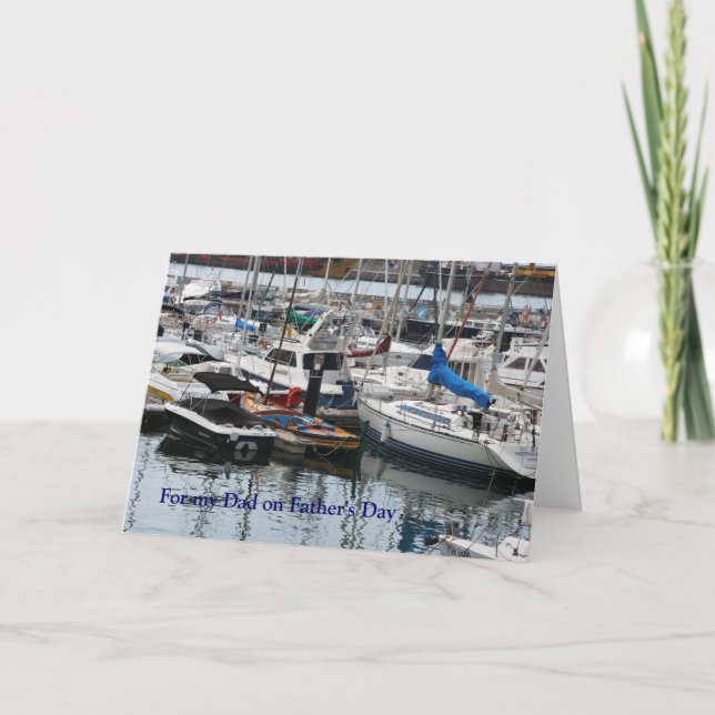 Cartão Father's Day - Funchal marina, Madeira (Frente)