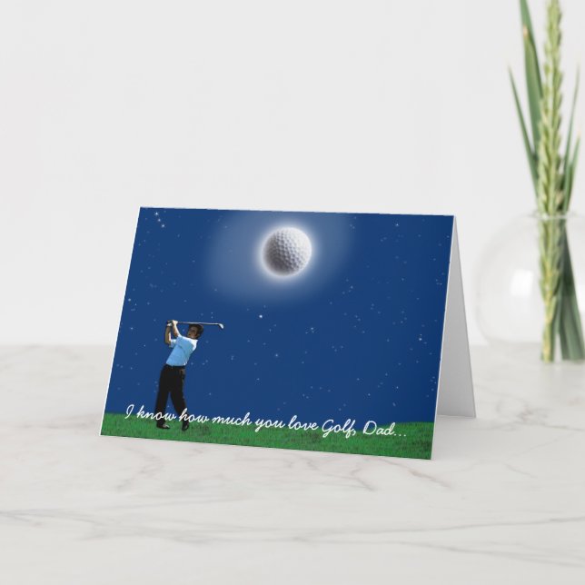 Cartão Father's Day "GOLFING ADDICT" Greeting Card (Frente)