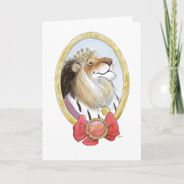 Cartão Father's Day King Lion Card (Frente)