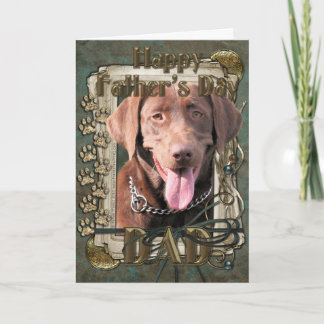 Cartão Fathers Day - Labrador - Chocolate