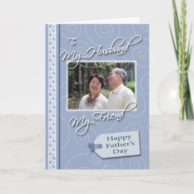 Cartão Father's Day, My Husband - Photo card template (Frente)