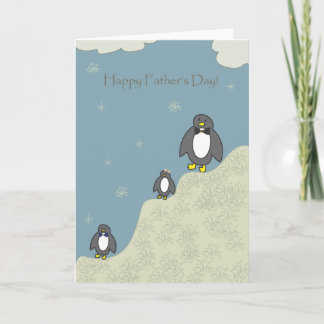 Cartão Father's Day - Penguins by Red Sprocket