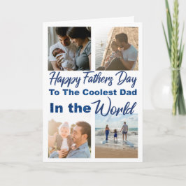 Cartão Father's Day Photo Coolest Dad Typography