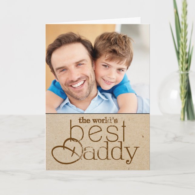 Cartão Fathers Day Photo Greeting Card (Frente)